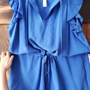 Madewell bright blue one piece romper